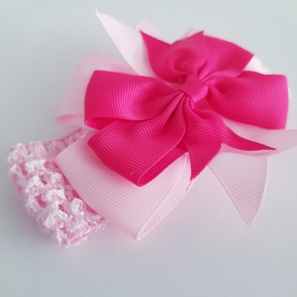 Pink bow headbands baby toddlers - Picture 4 of 5